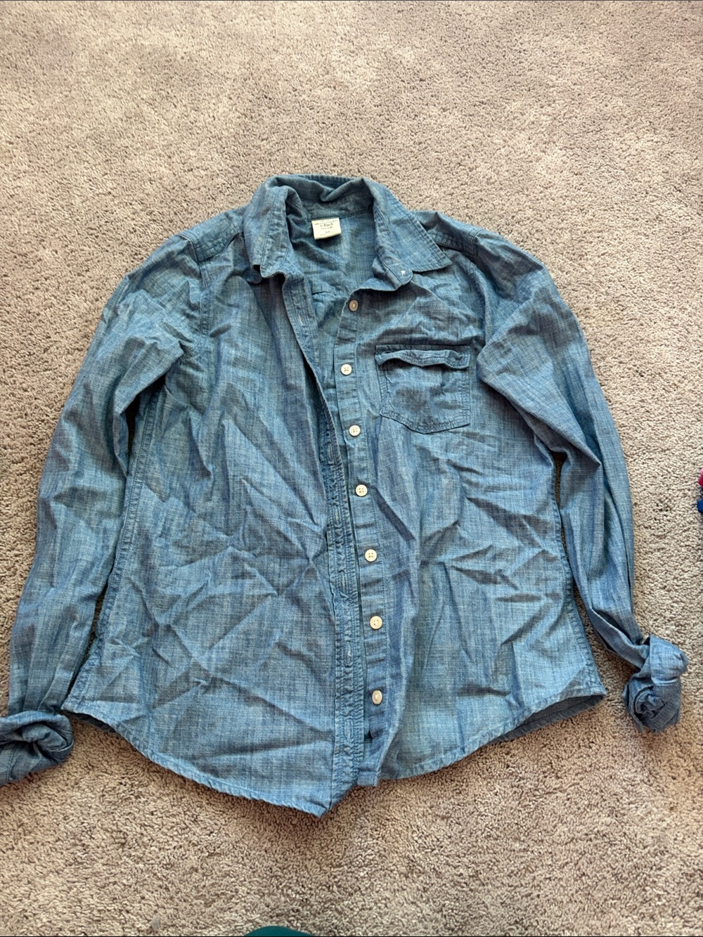 Abercrombie Blue Chambray Button-Up Shirt